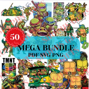 Ninja Turtles PNG SVG Bundle , Ninja Turtle Vector , Ninja Turtles Kids Shirt SVG Sublimation , Ninja Character Svg , Download