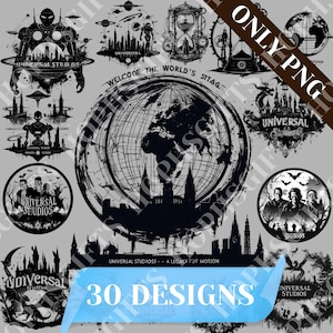 Universal Studios png-bundel , familie-uitje png voor shirts , universele png-bestanden , directe downloadbestanden