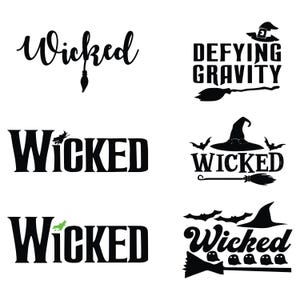 Wicked Movie Svg Png, Wicked PNG, Wicked Vinyl, Wicked Cricut, Witches Of OZ Svg Png, Witch roze en groen, Wizard Movie Fan SVG-ontwerpen