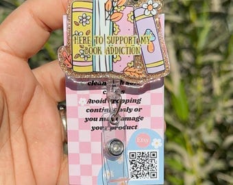 Here To Support My Book... Badge Reel /Badge Reels / Teacher or Nurse Badge Reel / coworker gift / book lover gift