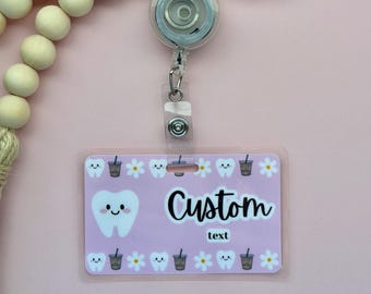 Dental Badge Name Tag/ Badge Buddy/ Badge Reel Name Card/ Badge Back/ Custom Gift/ laminated badge back/ dental badge back