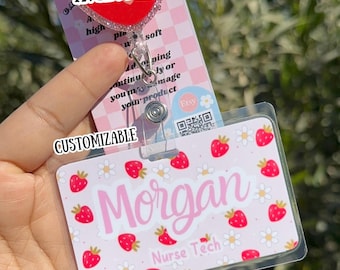 Custom Nurse Badge Name Tag/ Badge Buddy/ Badge Reel Name Card/ Badge Back/ Custom Nurse Gift/ laminated badge back/ free shipping