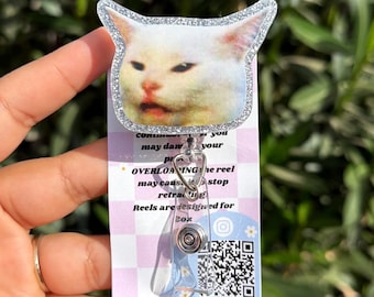 Funny meme Badge reel/nurse badge reel/ id holder / Retractable ID / funny dog meme / student nurse gift / coworker gift