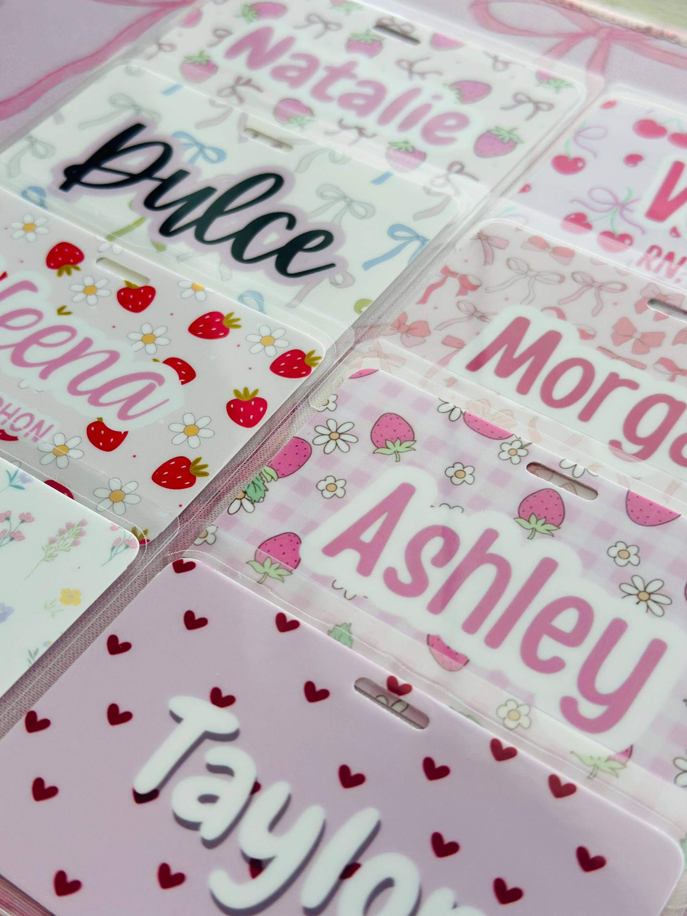 Custom Nurse Badge Name Tag/ Badge Buddy/ Badge Reel Name Card/ Badge Back/ Custom Nurse Gift/ laminated badge back
