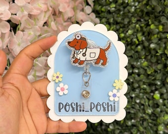 Winner dog badge reel / dachshund badge reel/funny id holder / student id holder / retractable badge reel / pediatric badge reel