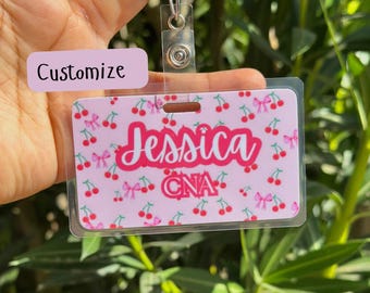 Custom Nurse Badge Name Tag/ Badge Buddy/ Badge Reel Name Card/ Badge Back/ Custom Nurse Gift/ laminated badge back/ free shipping
