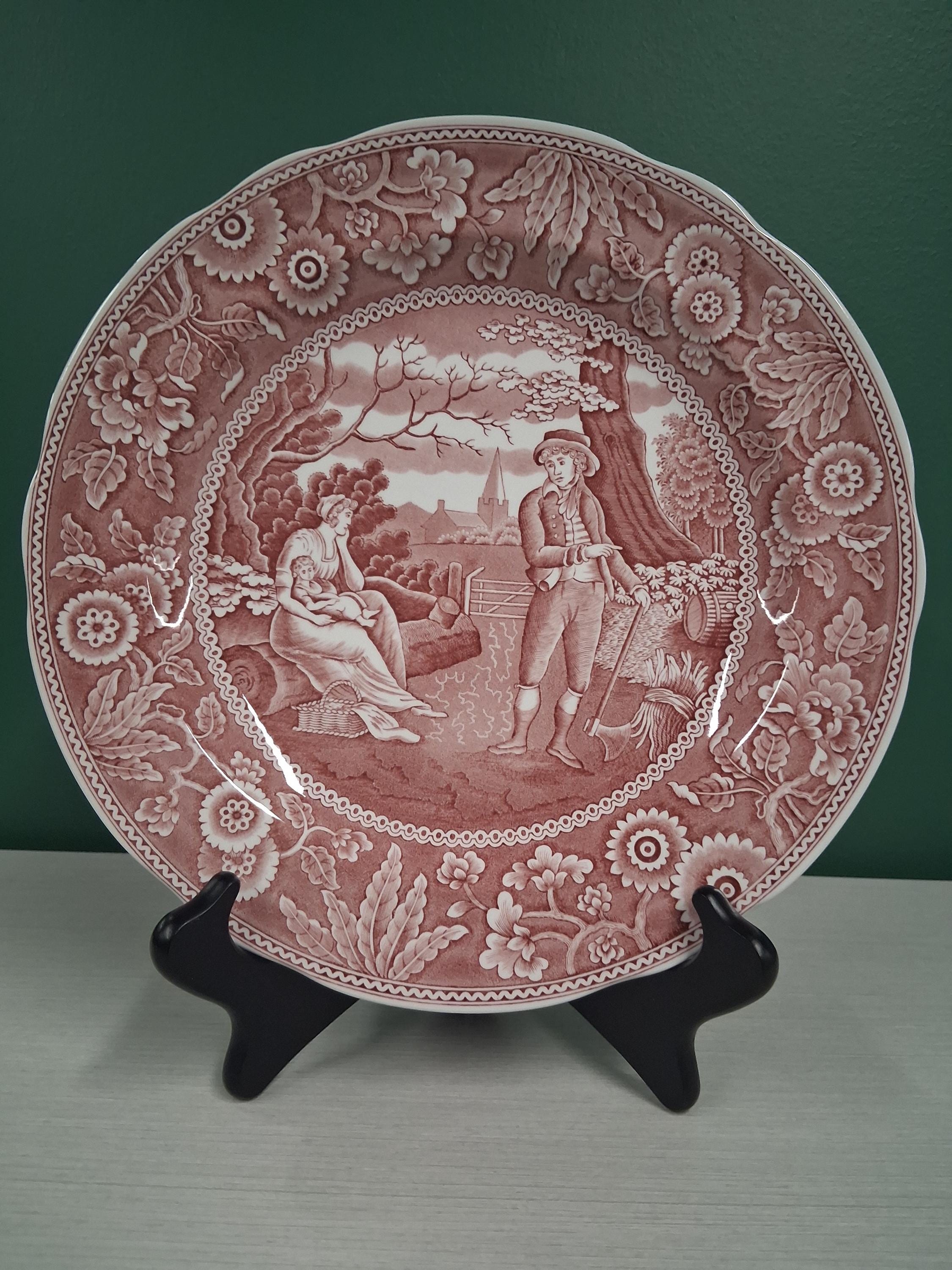 Spode red plate - Etsy 日本