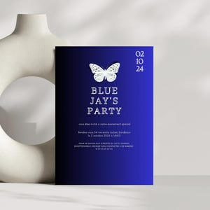Carte d'Invitation de Fête Personnalisable - Modifiable sur Canva - Design Élégant et Unique