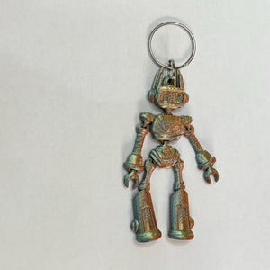 Colourful robot 3D-printed keyring, keychain, keyring, 3D-printed, robotic, Christmas gift, secret Santa, birthday, gift, technology