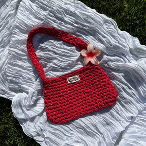 crocheted handbag
