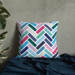 Herringbone Throw Pillow - Cool
