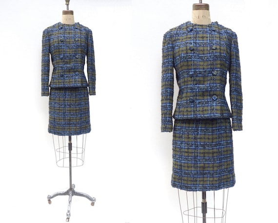 Vintage Skirt Suit 1960s Wool Suit Pencil Skirt Ja