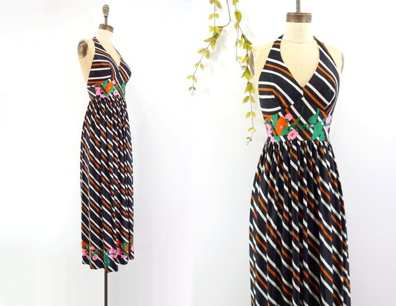 Cole of California Dress 70s Maxi Dress Vintage Ma