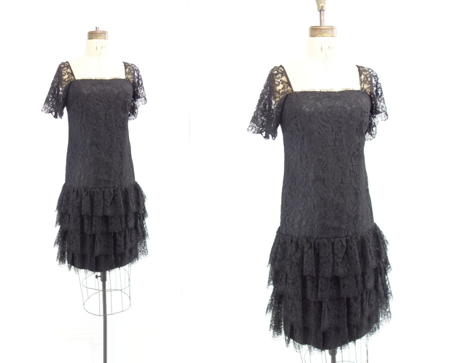 black lace junior dress