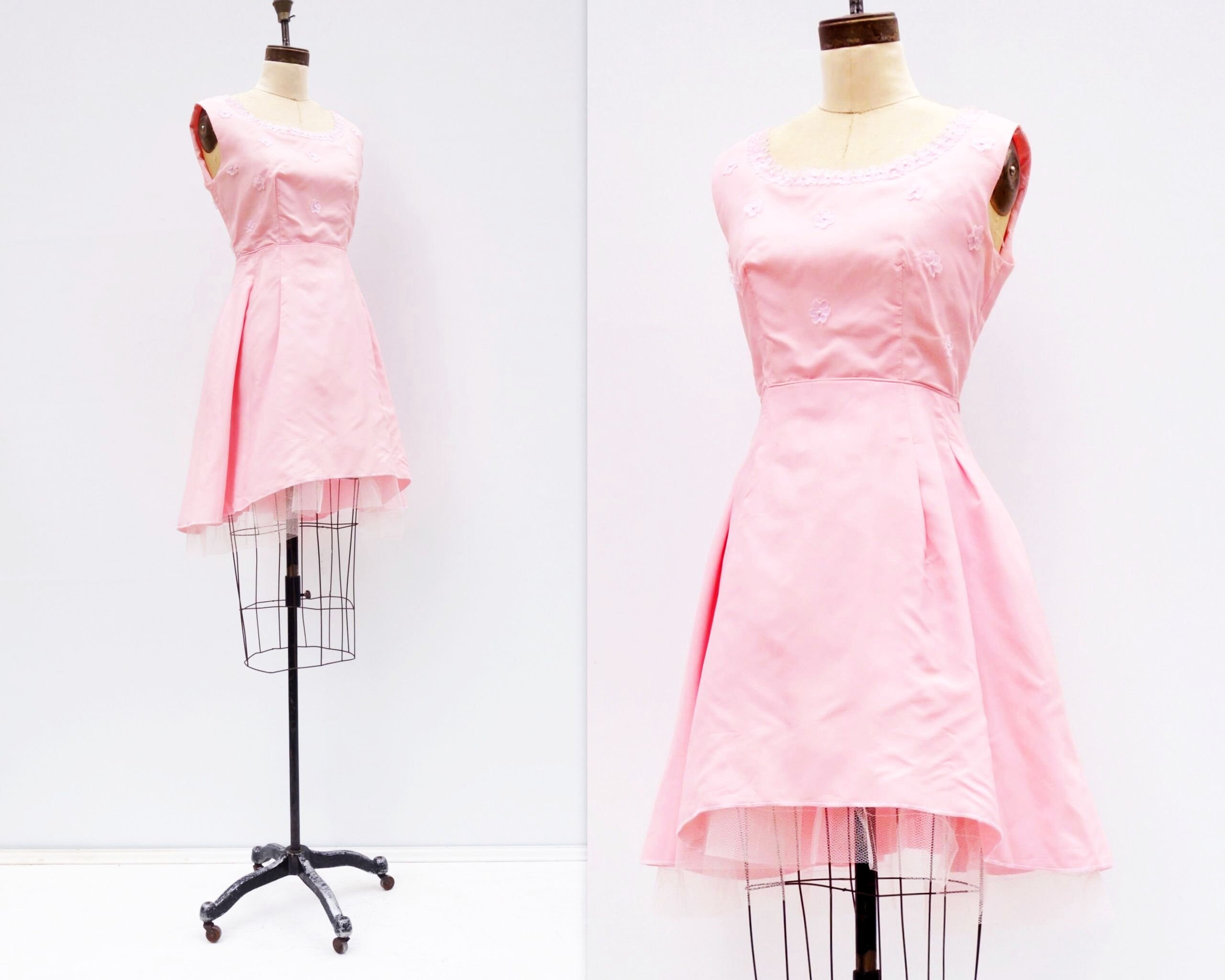 pink 60s dress