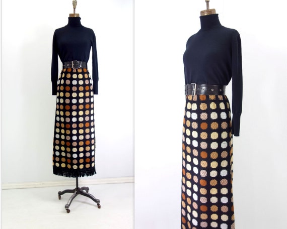 70s Maxi Skirt Vintage Black Skirt Vintage Maxi Sk