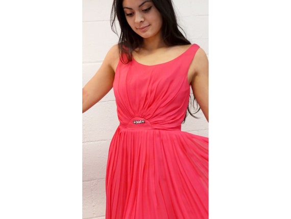 Vintage 60s Dress 1960s Pink Dress Fuchsia Dress … - image 6