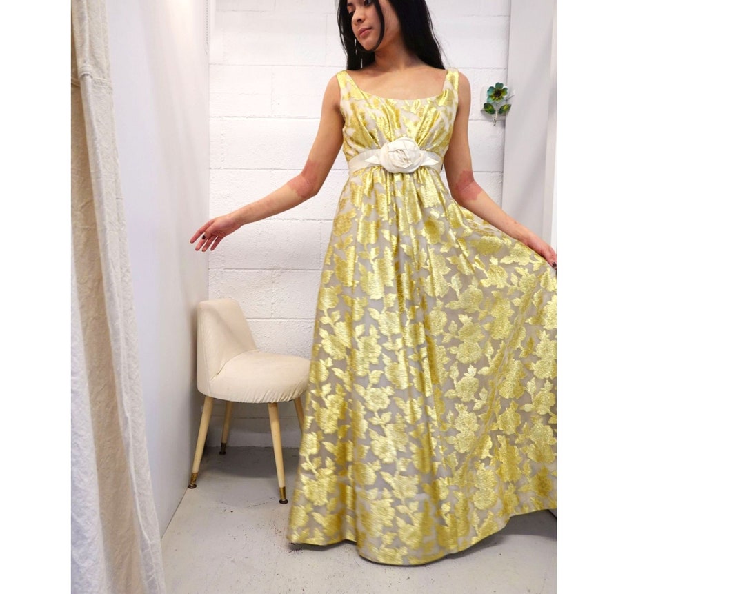 1960s Chiffon & Lame Dress main image 1