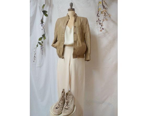 Antelope Vintage Leather Jacket 70s Bomber Jacket