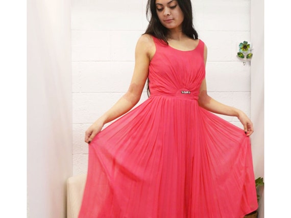 Vintage 60s Dress 1960s Pink Dress Fuchsia Dress … - image 2