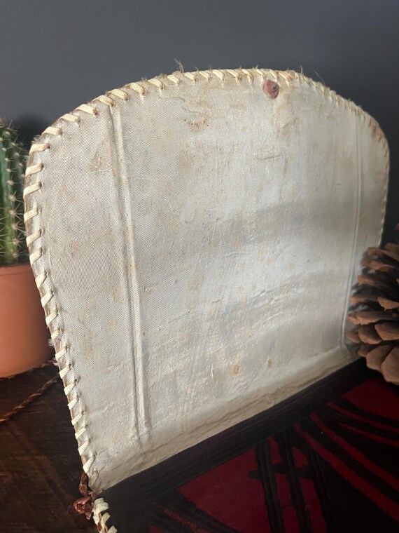 Handstitched Geometric Leather Patterned Crossbod… - image 10