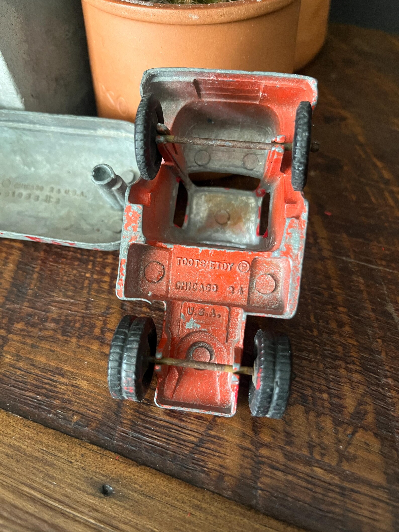 Ancien Avion Miniature Tootsietoy En Métal, TWA, Pièce De Collection