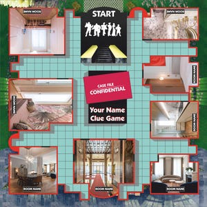Custom Clue Board Game - Complete Game - Personalized Board Game - Customized Gift - Anniversary Gift - Birthday Gift - Make Your Own Game