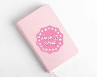 Juego de pegatinas de color rosa para la vuelta al cole, pegatinas para agenda, material escolar, paquete de pegatinas para diario, regalo para estudiantes