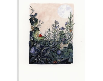 Small Gardener / Late Summer Moths print