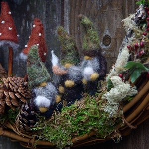 18 Woodland Gnome Grapevine Wreath... Made to order woolcrazy image 2