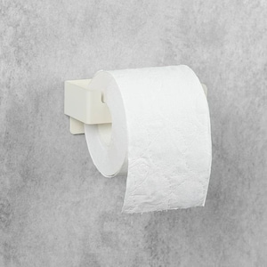 Toilettenpapierhalter - Modernes Wandregal, Beige Stilvoller Metallgewebehalter für zeitgemäßes Wohndekor