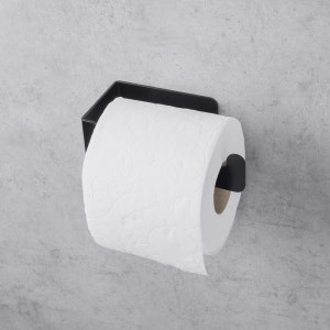 Mattschwarzer Toilettenpapierhalter - Modernes Wandregal, Stilvoller Metall-Gewebehalter für ein zeitgemäßes Wohndekor