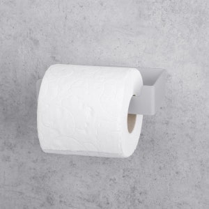 Grauer Toilettenpapierhalter - Schlanker Wand-Badezimmer-Organizer, minimalistischer Toilettenpapierhalter aus Metall für moderne Badezimmer