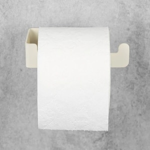 Beige Toilettenpapierhalter - Schlanker Metallpapierhalter für Kleine und Minimalistische Räume - Modernes Badezimmer Zubehör