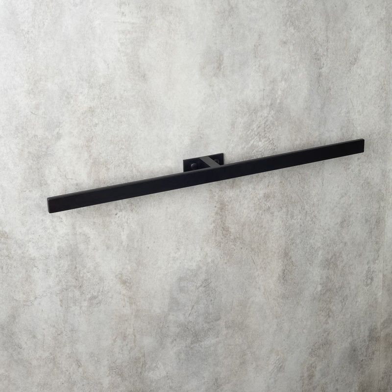 Black Minimalist Bathroom Towel Holder Matte Stainless Steel, Dual ...