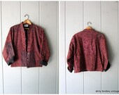 Quilted Cotton Floral Jacket Oversized 90s Lightweight Blue Pink Purple Padded Fabric Jacket with Pockets India Women 39 s OS