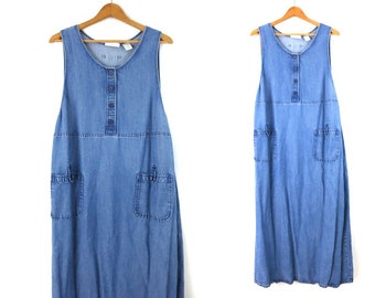 women's denim jumper dress