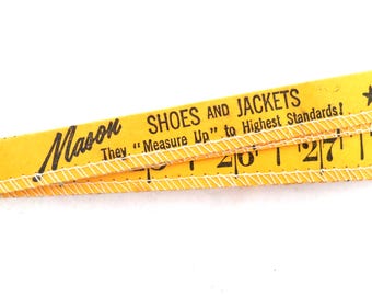 Vintage Mason Shoe Mfg Co Paper Sewing Tape Measure Ruler Advertising Chippewa Wisconsin