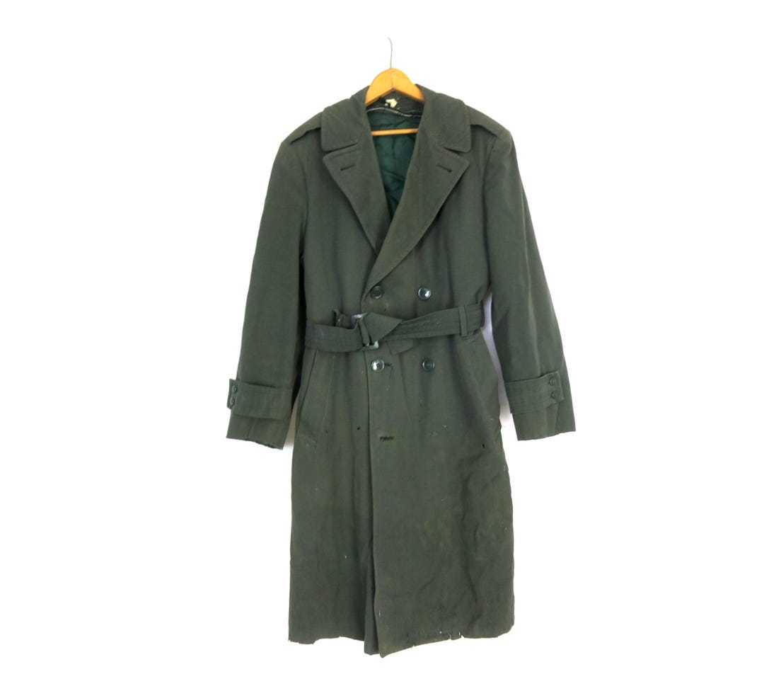 US Army Military Overcoat AG44 Wool Long Trench Coat Warm Jacket New 38 In Short - Foto 6