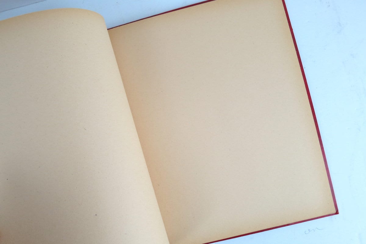 Large Red Vintage Scrap Book Blank Photo Album Hardcover Art Book  Repurposed Journal 1960s 1970s Retro Photo Album Book 