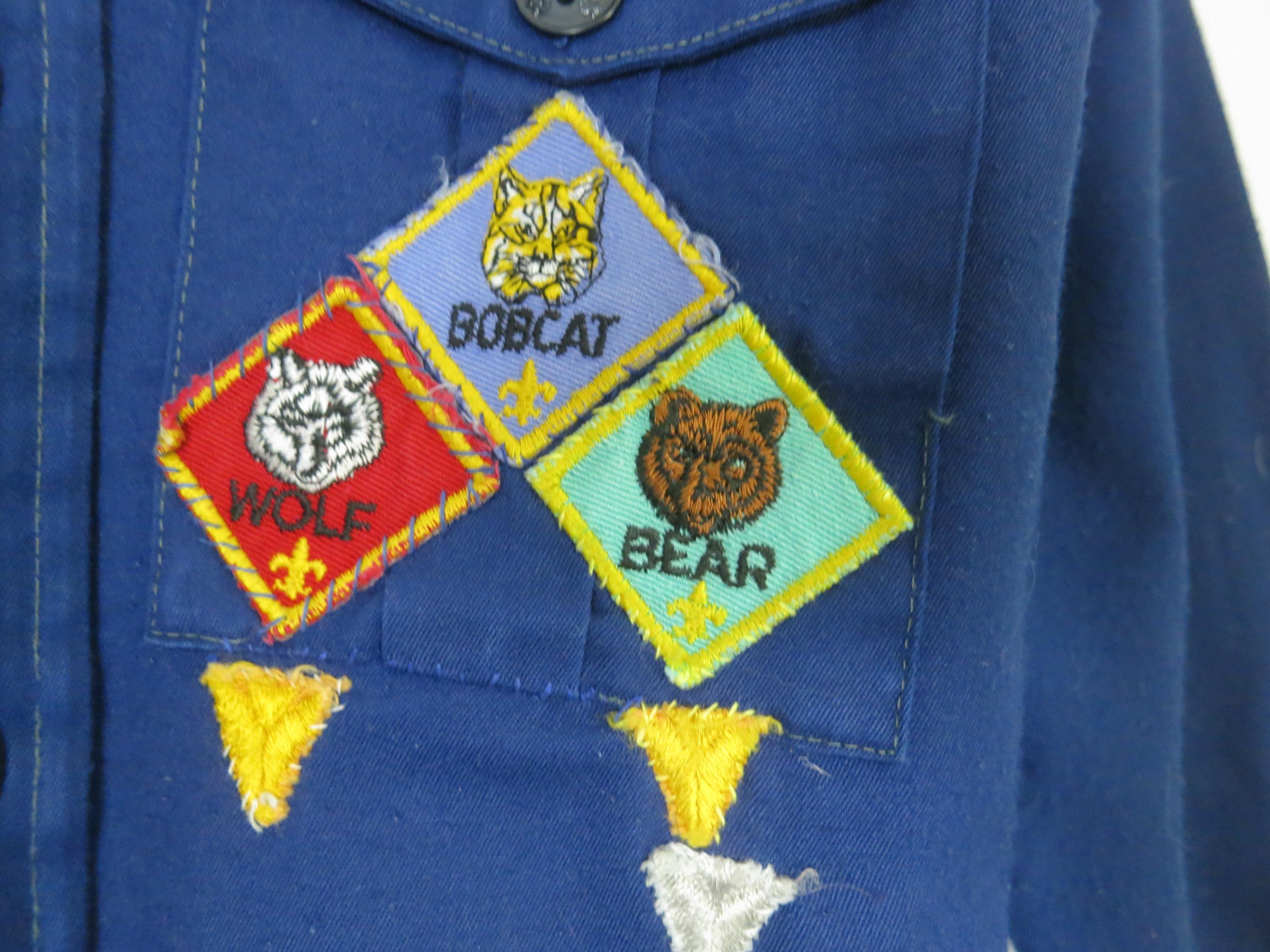 ヴィンテージボーイスカウト制服シャツ：1970年代公式ブルーボタン