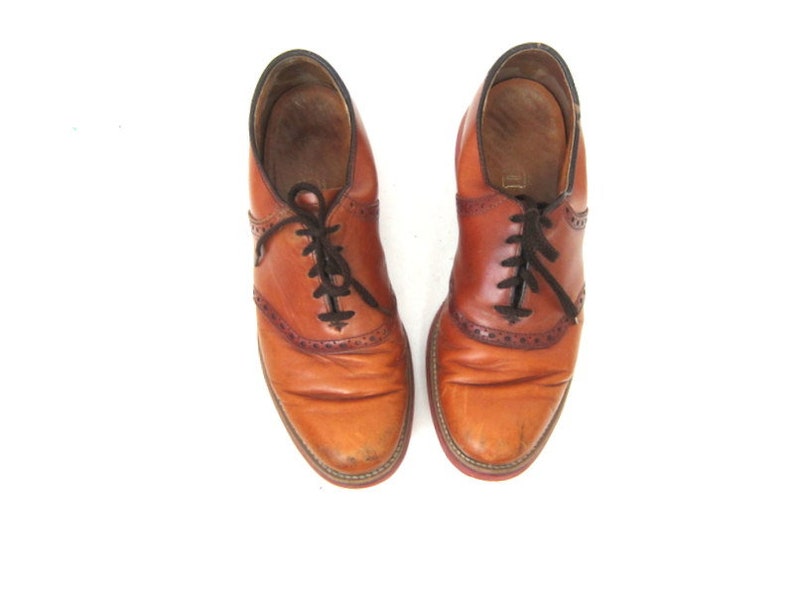 Brown Leather Men's Shoes lace up dress Shoes Leather Dexter Oxfords Hipster Rockabilly Brogues Man's size 9 Brown Leather Men's Shoes lace up dress Shoes Leather Dexter Oxfords Hipster Rockabilly Brogues Man's size 9