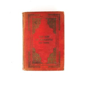 The Son of Marietta Hardcover by Johan Fabricius 1936 Hardcover Book Red Library Decor