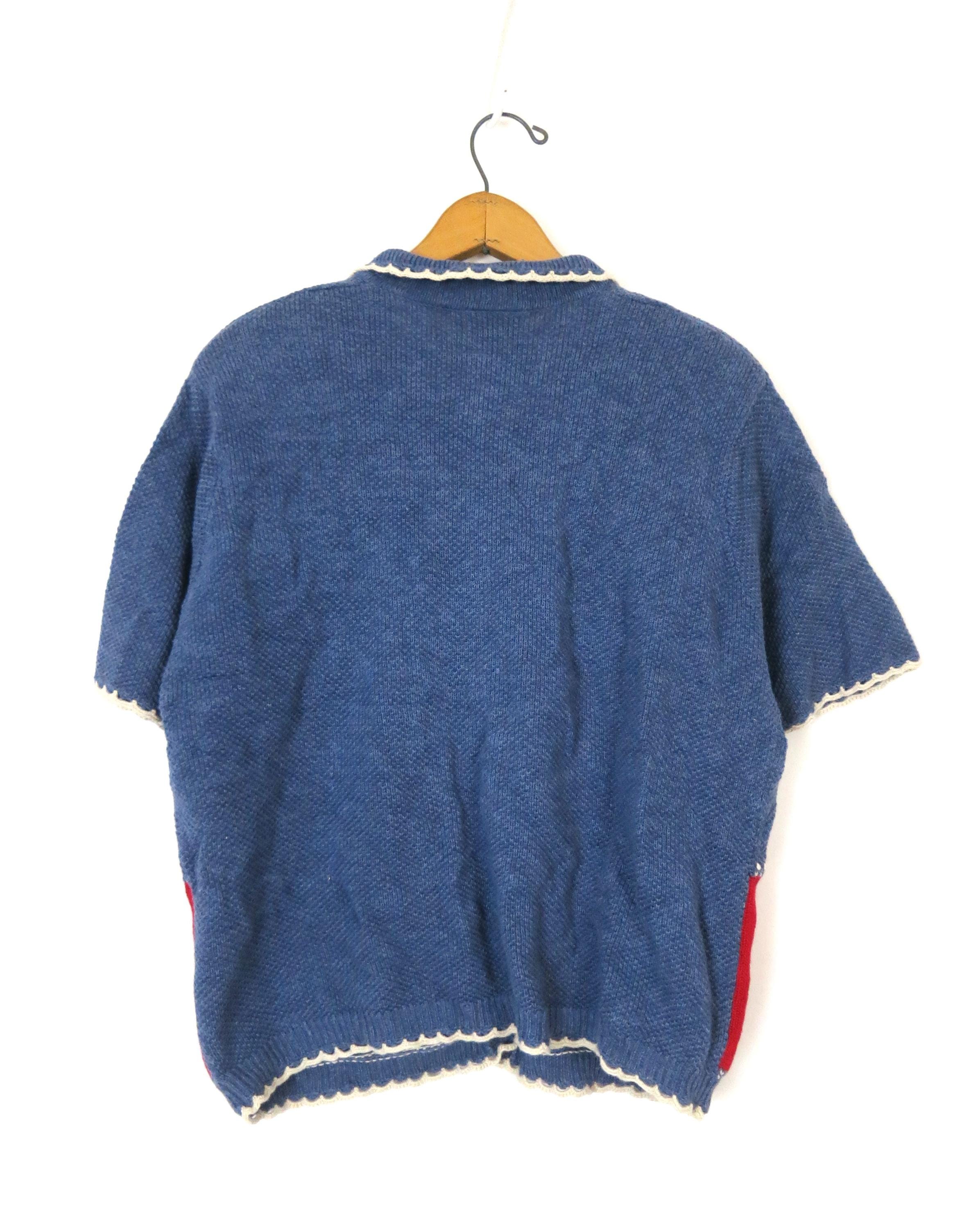 90s Vintage Flag Stars Granny Sweater Top Cottagecore Embroidery 90s-vintage-flag-stars-granny-sweater-top-cottagecore-embroidery