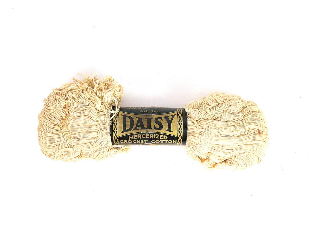 Vintage Daisy Mercerized Crochet Cotton Size 30 Cream White Etsy