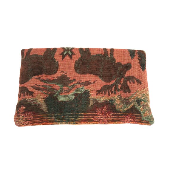 Bear Tapestry Clutch | Fold Over Corduroy Fabric … - image 3
