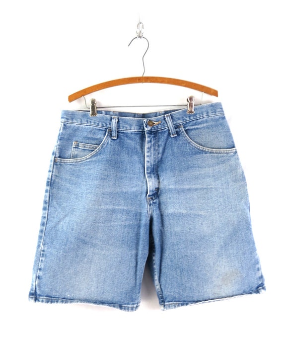 Long Blue Jean Shorts Relaxed Fit Denim Shorts Vi… - image 2