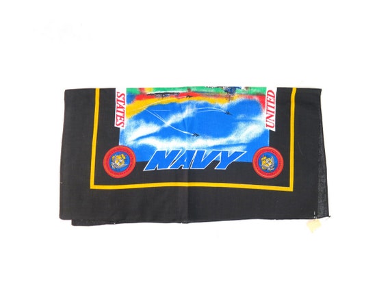 1990s US NAVY Bandana United States Bandanna Scar… - image 1