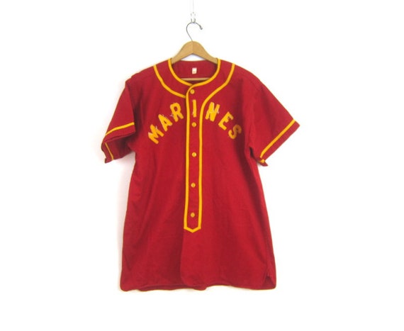 all red baseball jersey
