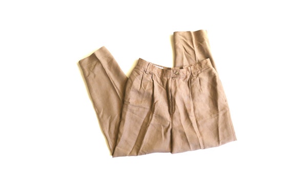 Vintage Linen Dress Pants Minimalist Lands End Tr… - image 1